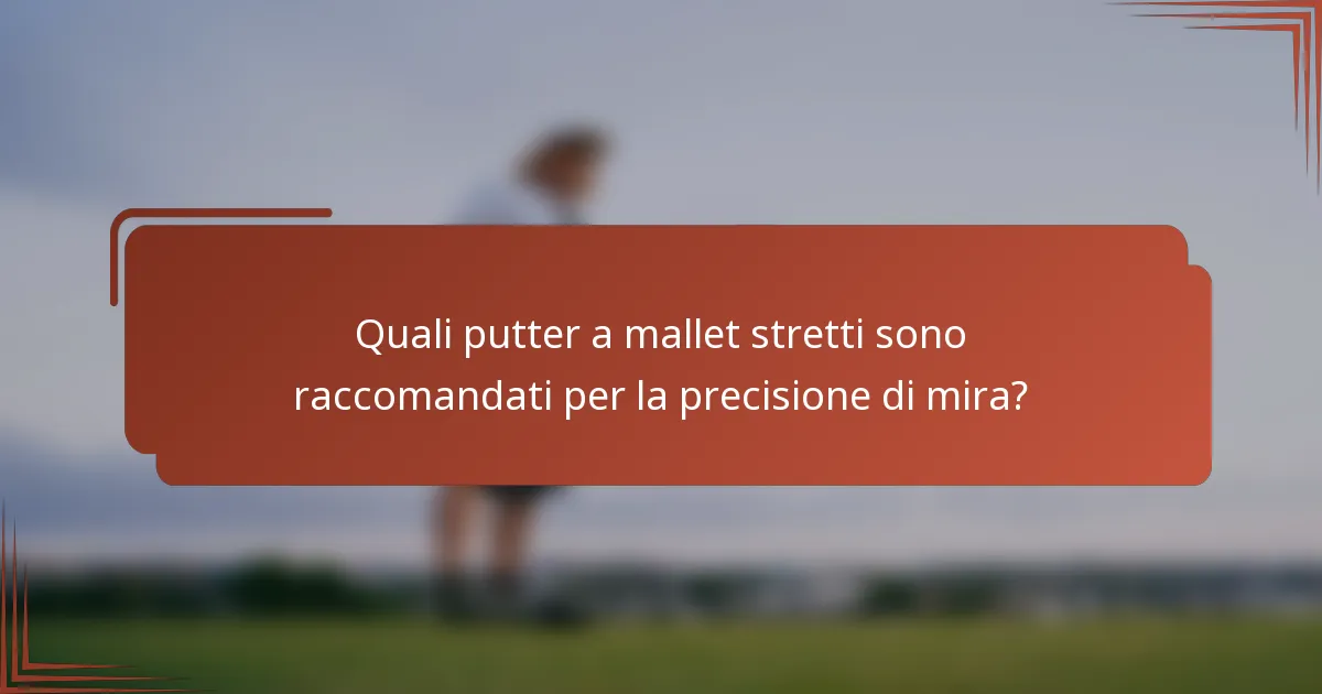Quali putter a mallet stretti sono raccomandati per la precisione di mira?